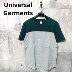 Universal Garments ストライプシャツドッキングTシャツ M