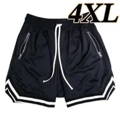 4L 大きいサイズ メンズ ハーフパンツ 筋トレ ジム 短パン バスパン 黒