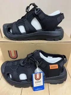 UNIVERSAL OVERALL サンダル UO32176 ブラック 7.0