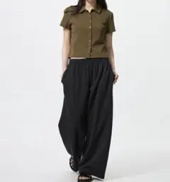 UNIQLO スエットワイドパンツ