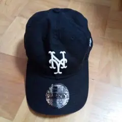 【NEWERA】 キャップ 黒 9twentyニューヨークメッツ【USED】