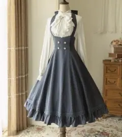 Forest wardrobe ハイウエスト　ジャンパースカート　リボン無し