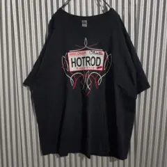 USA 企業物 古着 ホットロッド Tシャツ ピンストライプ ダメージ