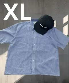 高島屋　短丈　チェックシャツ　細かいギンガムチェック XL city boy
