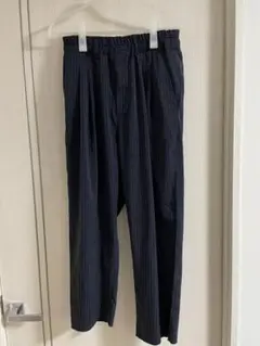 Iroquois イロコイ パンツ スリムフレアスラックス 紺 ネイビー