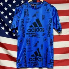adidas トレーニング Tシャツ ブルー 青 Jr XL メンズ S〜M相当