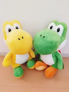 ヨッシー緑.黄BIGぬいぐるみ2体セット