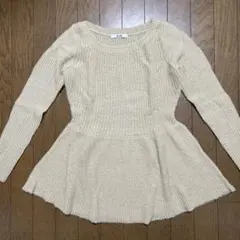 新品　dazzlin ペプラムニット
