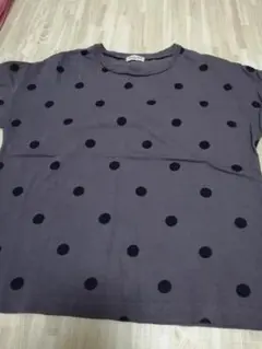 サマンサモスモスドット柄 Tシャツ グレー