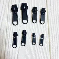 ファスナー 引き手 ファスナー ジッパータブ 補修用交換部品 4サイズ8個セット