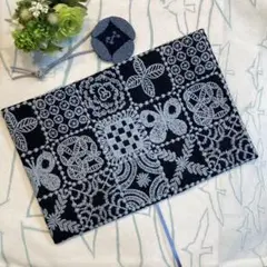 63ミナペルホネンforest tile A6 文庫本カバー　ほぼ日手帳カバー