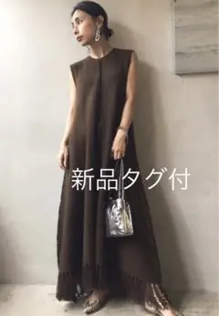 新品✨AMERI VINTAGE ヘム フリンジ ニットワンピース