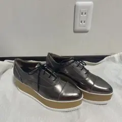 シルバー 厚底シューズ　サイズ40