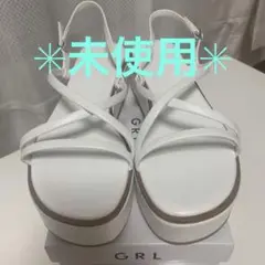 ✳︎新品・未使用✳︎GRL ホワイト 厚底ナローストラップサンダル 24.5cm