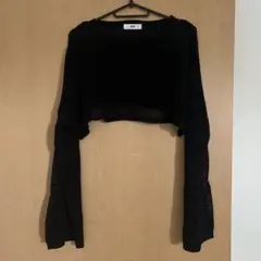 WEGO 黒 クロップドニット 長袖