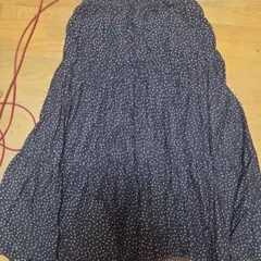 リヴドロワ美品コットンワッシャースカート ドット
