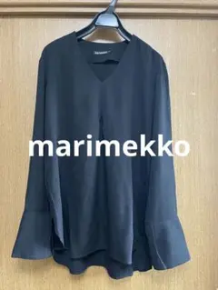 marimekko solid ブラウス トップス 黒 無地