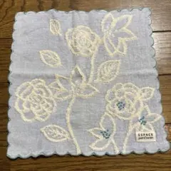 ESPACE 花柄刺繍 ハンカチ　Pierre cardin