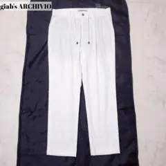 20SS・美品✨ジャブスアルキヴィオ マサッチョ スラックスパンツ 白 44