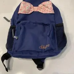 Shape リボン付きネイビーリュック
