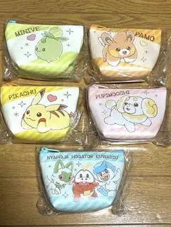 ポケモン 船型ミニポーチ アクセサリーポーチ 小物入れ 5個セット　まとめて