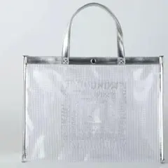 【新品未開封品】紀ノ国屋 クリアミディアムバッグ シルバー