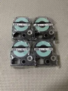 テプラテープ 12mm 白 黒字 SS12K 4つまとめ売り