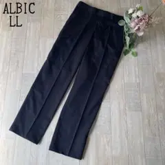 【ALBIC】タック入りカーゴパンツ　ワークパンツ　脇ゴム　作業着　黒　LL美品