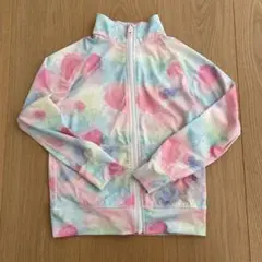 ☆美品☆パステル水彩模様 ラッシュガード 130