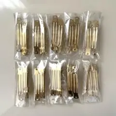 バレッタ金具（ゴールド） 5cm×6mm 20個セット