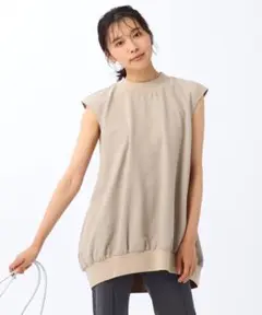 UNTITLED アンタイトルリッチミラノリブチュニック ライトベージュワールド