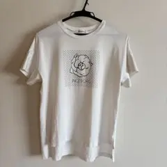 INGEBORG 花柄プリント 半袖Tシャツ ホワイト