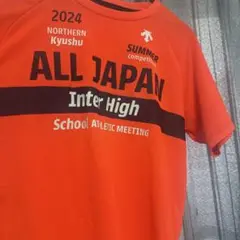 2024 ALL JAPAN インターハイ オレンジシャツ