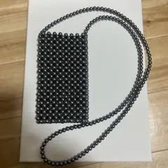 【特価】フェイクパール ミニショルダー サコッシュ 【グレー】ショルダーバッグ