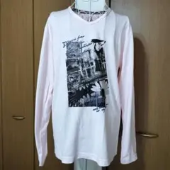モッシモMOSSIMO Lサイズ グラフィックプリント長袖カットソー
