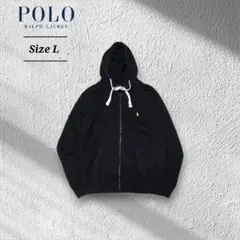POLORALPHLAURENポロラルフローレンジップアップパーカー黒ブラックL
