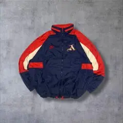 NIKE premier古着ナイロンジャケットフルジップ刺繍ロゴネイビーR753