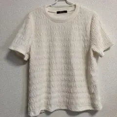 Meridian アイボリー 半袖Tシャツ　しゅわしゅわ　ぽこぽこ