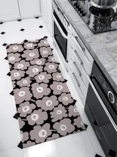 ★大人気★マリメッコ・マット★ブラック【60センチ×180センチ】