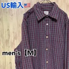 ●B100【US輸入】 長袖シャツ シャツ　men's【M】