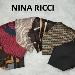 NINA RICCI ニナリッチ シルク ストライプ 総柄 ネクタイ 6本セット