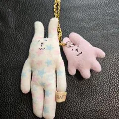 うさぎの星柄ストラップ