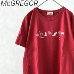 McGREGOR Tシャツ 半袖 クルーネック 動物プリント 大きめ 綿100%