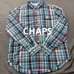 【CM20】CHAPS長袖チェックシャツ XＬ/TG/EG（18/20）