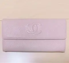 CHANEL キャビア デカココ フラップ 長財布