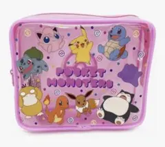 ■美品未使用■ポケモン スクエアクリアポーチ スモールプラネット マチ付き