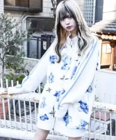 TRAVAS TOKYO クマ 熊 トラックジャケット ジャージ ブルゾン 白