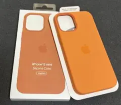 新品未開封の純正 iPhone 12 mini シリコンケース オレンジ