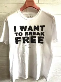 ［バンドTシャツM］クィーンとZARAコラボ　スパンコール【古着扱い】