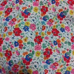 撥水加工生地　ハギレ　花柄　手書き風　130✕140cm